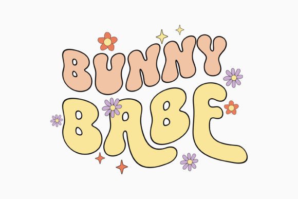 Bunny Babe Retro Easter Quotes SVG for Graphics and Crafts
