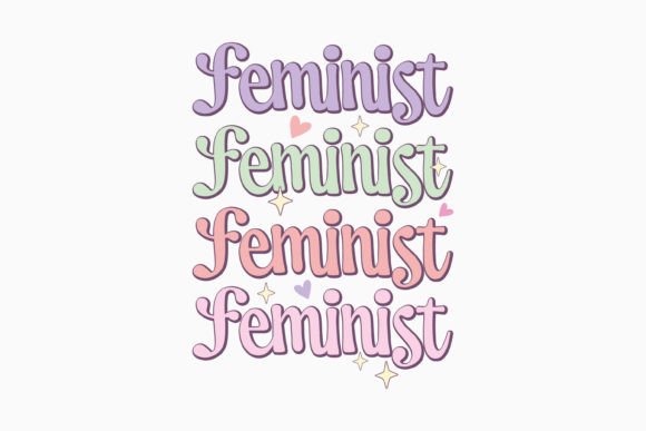 Feminist SVG Design Retro: Graphics for Crafts