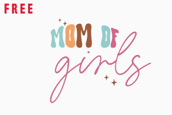 Free Retro Mothers Day Graphics for Mom of Girls Crafts