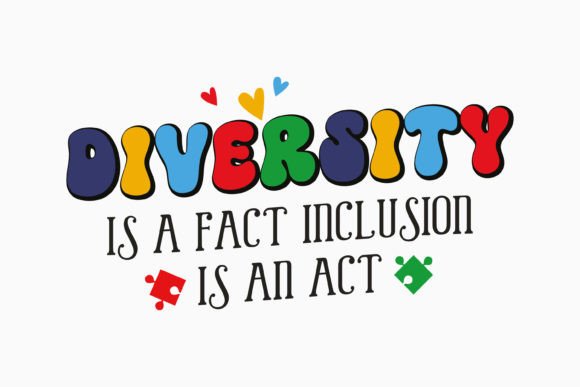 Retro Autism Awareness SVG Diversity for Crafts Graphics