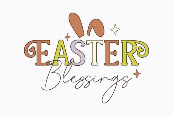 Retro Easter Blessings SVG: Graphics for Crafts