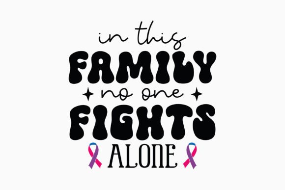 Retro Fights Alone Cancer Awareness SVG: Graphics & Crafts