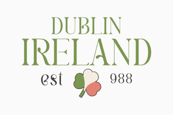 Retro St. Patrick's Day Dublin Ireland Graphics for Crafts