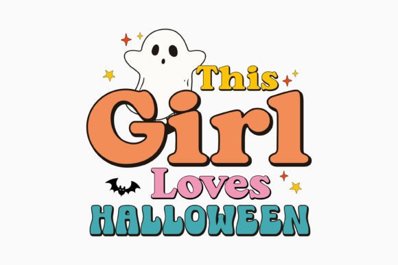 This Girl Loves Halloween SVG Retro Graphics for Crafts